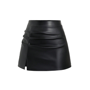 Faldas Vintage de Poliéster 2026 para Mujer, Mini Falda Sexy en Línea A, Corte Ajustado Personalizado, Abertura Lateral, Secado Rápido - Product Image 1