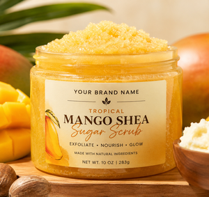 Gommage corporel exfoliant et nourrissant au sucre de mangue tropicale et au beurre de karité avec huiles essentielles, marque privée OEM en gros pour la vente en gros - Product Image 4