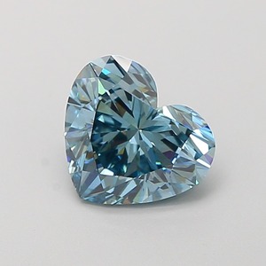 Diamant de laboratoire CVD de 1,35 carat, forme cœur, bleu vif fantaisie, clarté VS2, polissage excellent, pierre précieuse de luxe haut de gamme - Product Image 1