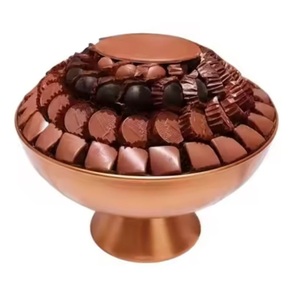 Tazón de metal decorativo hecho a mano para servir chocolate, diseño exclusivo, tazón para servir frutas a precio de mayoreo. - Product Image 2