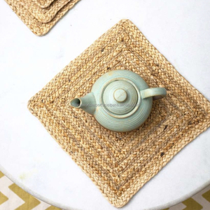 เสื่อปูปอกระเจาถักด้วยมือหลากสีเสื่อปูโต๊ะเส้นใยธรรมชาติสไตล์โบฮีเมียนเป็นมิตรต่อสิ่งแวดล้อม - Product Image 6