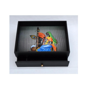 Pegatina decorativa colorida con joyero de madera esmaltado, logotipo personalizado estampado, diseñador impreso de madera - Product Image 2