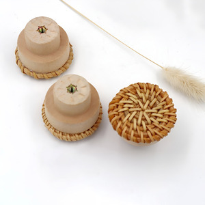 Boutons ronds en rotin pour armoires, tiroirs, portes de placards, accessoires de meubles de cuisine, poignées de porte en bois les plus vendues - Product Image 5