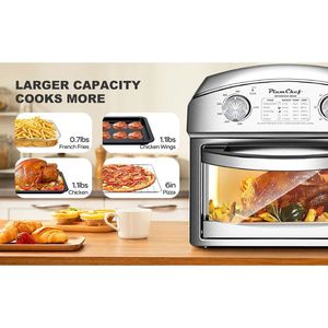 Horno Tostador de Convección 7 en 1 de 12.5 Cuartos y 1500W de Acero Inoxidable con 5 Menús Preestablecidos: Asar, Hornear, Grill, Broiler, Tostar - Horno de Encimera - Product Image 5