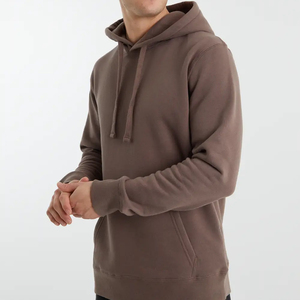 Sweat à capuche oversize en mélange de coton avec fermeture éclair, imprimé délavé, brodé, écologique, pour homme, motif hiver, poche, color block, polaire - Product Image 1