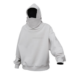 Top Trendy Heavyweight 450g American Street Cross-Border Mask Sudadera con capucha Suelta Casual Versátil Sudaderas con capucha Versión limpia - Product Image 3