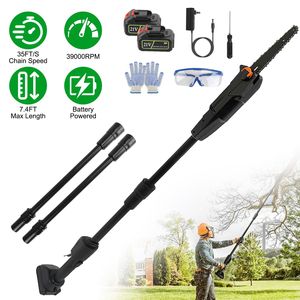 Seghetto a Catena Telescopico a Batteria da 2,25 m con Motore da 775W e Velocità della Catena di 35 ft/s, 2 Batterie da 3000mAh, Mini Motosega Regolabile con Protezione di Sicurezza - Product Image 1