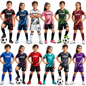 Conjunto de Uniforme de Fútbol para Niños de Alta Calidad, Personalizable, Transpirable, con Sublimación Digital - Product Image 6