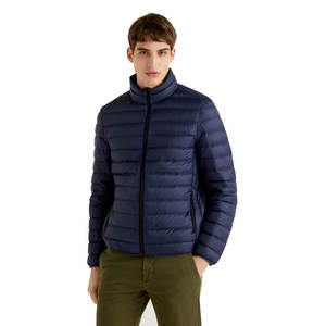 Veste matelassée légère pour homme avec logo personnalisé OEM, col montant, résistante à l'eau, chaude, coupe ajustée, pliable, pour l'hiver - Product Image 3