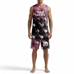 เสื้อบาสเก็ตบอลผู้ชายแบบกำหนดเอง ชุดยูนิฟอร์ม โพลีเอสเตอร์ 100% ไซส์ใหญ่สำหรับผู้ใหญ่ แห้งเร็ว ระบายอากาศได้ดี พิมพ์ลายแบบรีดร้อน - Product Image 1