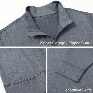 Sudadera de Alta Calidad 100% Algodón para Hombre con Cierre de 1/4, Sudadera Casual con Logotipo Personalizado Bordado OEM - Product Image 6