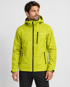Custom <b>Men</b> Rain <b>Jacket</b> <b>Waterproof</b> <b>Lightweight</b> Hooded Windbreaker with <b>Breathable</b> Fabric Zipper Pockets Rain <b>Jackets</b> - Product Image 1