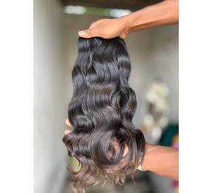 ผมมนุษย์แท้ลอนคลื่นผมธรรมชาติสีดำแบบยังไม่ผ่านการแปรรูปผมต่อผมมนุษย์สีดำมีความหนาแน่นเต็ม - Product Image 3