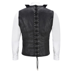 Chaleco de Cuero Napa Genuino Hecho a Mano con Tachuelas para Hombre, Estilo Gótico Biker, Venta al por Mayor, Fabricante de Marca Privada - Product Image 2