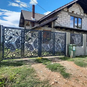 Puerta de Entrada de Hierro Forjado de Estilo Europeo, Duradera y de Lujo, con Marco de Acero Sólido, Diseño Francés, Recubrimiento de Polvo Negro, Lam Dong Vietnam - Product Image 6