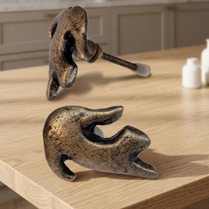Ba Bronze Novelty Shape Cabinet Handle <b>Rustic</b> Design Durable Furniture Knob for Home Bar - Product Image 5