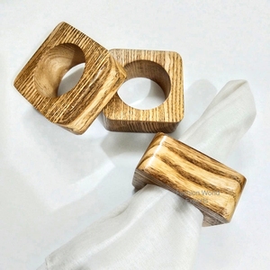 Luxury Handmade Custom Eco-Friendly Stocked Wood <b>Round</b> Napkin Rings for Wedding Decoration - Product Image 3