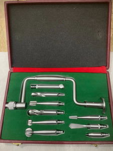 ชุดเครื่องมือผ่าตัด Hudson Brace 10 ชิ้น พร้อมหัวเจียร 3 ชิ้น หัวเจาะ 3 ชิ้น และเครื่องเจาะรู 2 ชิ้น ทำจากเหล็กกล้าไร้สนิม จำหน่ายส่ง - Product Image 1