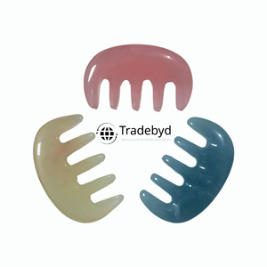 Tradebyd Professional Premium Quality Eco-Friendly Handmade <b>Wide</b> Tooth Resin Hair <b>Comb</b> for Smooth Styling Frizz Control Wedding - Product Image 4