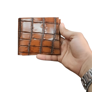 Portefeuille en cuir moderne de luxe pour homme, avec motif texturé marron, porte-cartes de crédit fin, options de sélection - Product Image 2