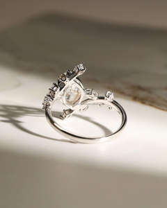 IGI/GIA Lab cultivé Vintage 14k or blanc mariage/bague de fiançailles unisexe Marquise coupe diamant parfait anniversaire bagues fines - Product Image 3