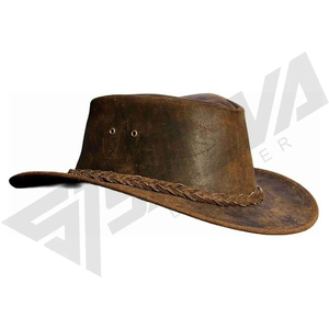 Chapeaux de cowboy en cuir de qualité supérieure pour hommes et femmes, taille réglable, autres matériaux, personnalisables, décontractés, pour fêtes, utilisables en toutes saisons - Product Image 3