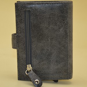 Cartera de Cuero Genuino Hecha a Mano, Corta, Minimalista, con Cierre de Broches, Unisex, para Uso Diario - Product Image 2