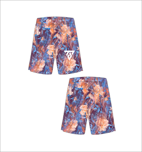 Men's Printed Board <b>Shorts</b> Floral Pattern Elastic Waist Quick Dry Casual Swimwear <b>Short</b> Length <b>Polyester</b> Fabric - Product Image 1