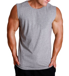 Camisetas sin mangas de punto para hombre, tallas grandes, transpirables, ecológicas, de secado rápido, antipilling, antidecoloración, de elastano/algodón, estilo urbano. - Product Image 1