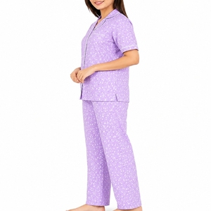 Traje de Dormir de Algodón para Mujer, Premium, Cómodo, Tejido Transpirable, Ajuste Relajado, Comodidad Diaria, Sensación Ligera - Product Image 3