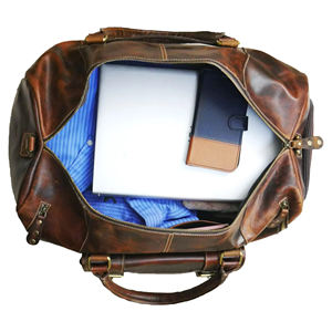 Sac de voyage de luxe en cuir PU grande capacité pour femmes, sacs de sport imperméables avec compartiments, sac de voyage en cuir grande capacité - Product Image 2