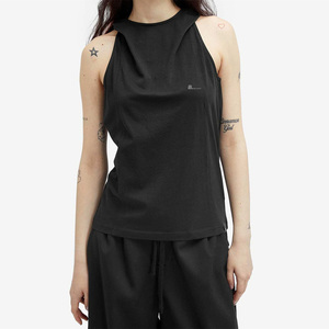 Camiseta sin Mangas Casual para Mujer, Tejido de Punto Sólido de Spandex/Algodón, 220g, Secado Rápido, Transpirable, Ecológica - Product Image 3