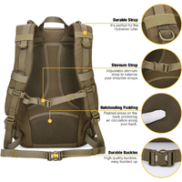 Sac à dos tactique Molle 25L personnalisé de qualité supérieure pour hommes, idéal pour la randonnée, la chasse et la gym - Vente en gros