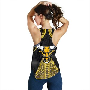 Top Deportivo de Mujer, Negro y Amarillo con Estampado Floral, sin Tirantes, Tejido en Poliéster, Estilo Deportivo, con Estampado en la Espalda, Transpirable, Cuello Redondo, Digital - Product Image 4