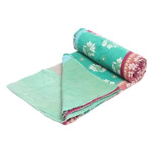 Indian Vintage Cotton Kantha Work <b>Quilt</b> Throws Gudari /Blankets Old <b>Bedspread</b> GD074 Kantha Work <b>Quilt</b> Indian Reversible Indian - Product Image 1