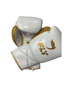 Gants de boxe Fly Sanda à lacets et protège-pénis en cuir de vachette 100 % de qualité supérieure, unisexe, pour sparring et entraînement – Vente chaude - Product Image 2