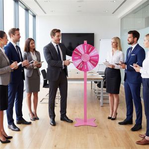 <b>18</b>-Inch Height Adjustable Prize Wheel Smooth Spin 2-in-1 Tabletop & Floor Standing Spinning <b>Game</b> Wheel for Carnival Events - Product Image 5