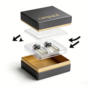 Boîtes rigides d'emballage pour suppléments de peptides, flacons de peptides de 2 ml et 3 ml avec étui de maintien en plastique - Product Image 5