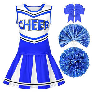 Costume de pom-pom girl pour filles, tenue de cheerleading, robe de pom-pom girl pour fête d'Halloween, uniforme de fête scolaire - Product Image 1