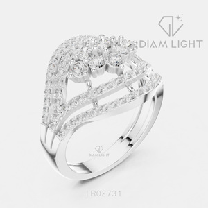 Bague de mariage en or blanc 14 carats avec diamant de laboratoire certifié IGI, taille ronde 1,44 carat, bijou raffiné, cadeau pour fiançailles, mariage ou anniversaire - Product Image 2
