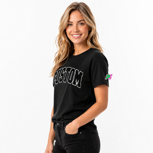 เสื้อยืดคอกลมผ้าฝ้าย 100% ระบายอากาศได้ดี ทรงเข้ารูป สไตล์ลำลอง ปักลายตามสั่งสำหรับผู้หญิง ขายส่ง ผู้ผลิต OEM - Product Image 3
