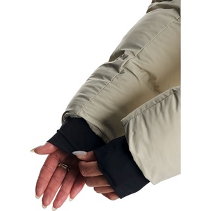 Veste de ski légère à capuche en duvet couleur claire, manteau matelassé pour femme, vêtement d'extérieur hivernal pour la neige - Product Image 3