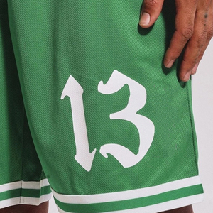 Wholesale Green Color Design Basketball Shorts With Pockets Quick Drying and Breathable Basketball Wear - Product Image 4
