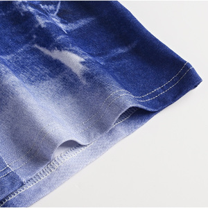 Men's Denim Print <b>Boxer</b> Shorts Mid Waist Distressed Jeans Style Casual Summer Underwear Breathable <b>Polyester</b> Cotton Trunks - Product Image 4