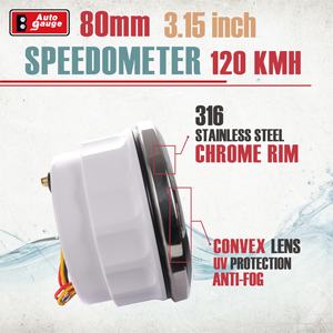 Nouveau pour compteur de vitesse analogique 80 mm 7 couleurs GPS électrique 120 km/h odomètre 12V/24V étanche IP67 pour voiture et marine - Product Image 5