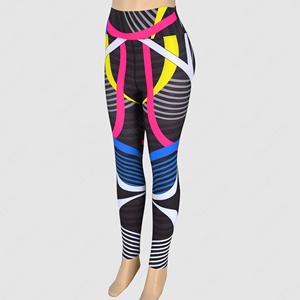 Blaze Fight Wear, mallas de Yoga con cintura elástica transpirables de cintura alta personalizadas, mallas cruzadas antiestáticas de secado rápido - Product Image 4