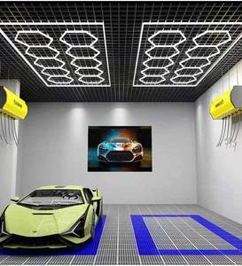 ระบบไฟ LED รูปหกเหลี่ยมสำหรับโรงรถ/อู่ซ่อม ไฟแบบรังผึ้ง - Product Image 2