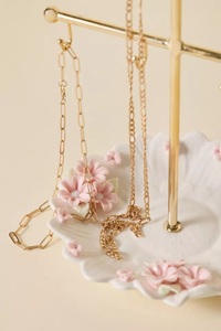 Stylish Crossbar Jewelry Organizer Stand With Multi Hook Design Necklace <b>Bracelet</b> Holder Decorative Space Saving Vanity Display - Product Image 3