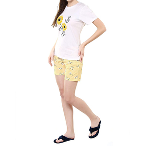 Nouvel Arrivage Ensemble Deux Pièces Décontracté d'Été pour Femme en Coton Respirant Couleur Unie, Longueur au-dessus du Genou, Haute Qualité, Séchage Rapide - Product Image 2