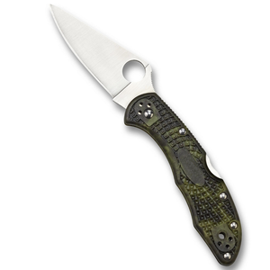 Navajas Plegables con Mango Texturizado Verde y Negro, Hoja Plateada con Borde Liso, Orificio Redondo para el Pulgar y Clip de Bolsillo Portátil - Product Image 3